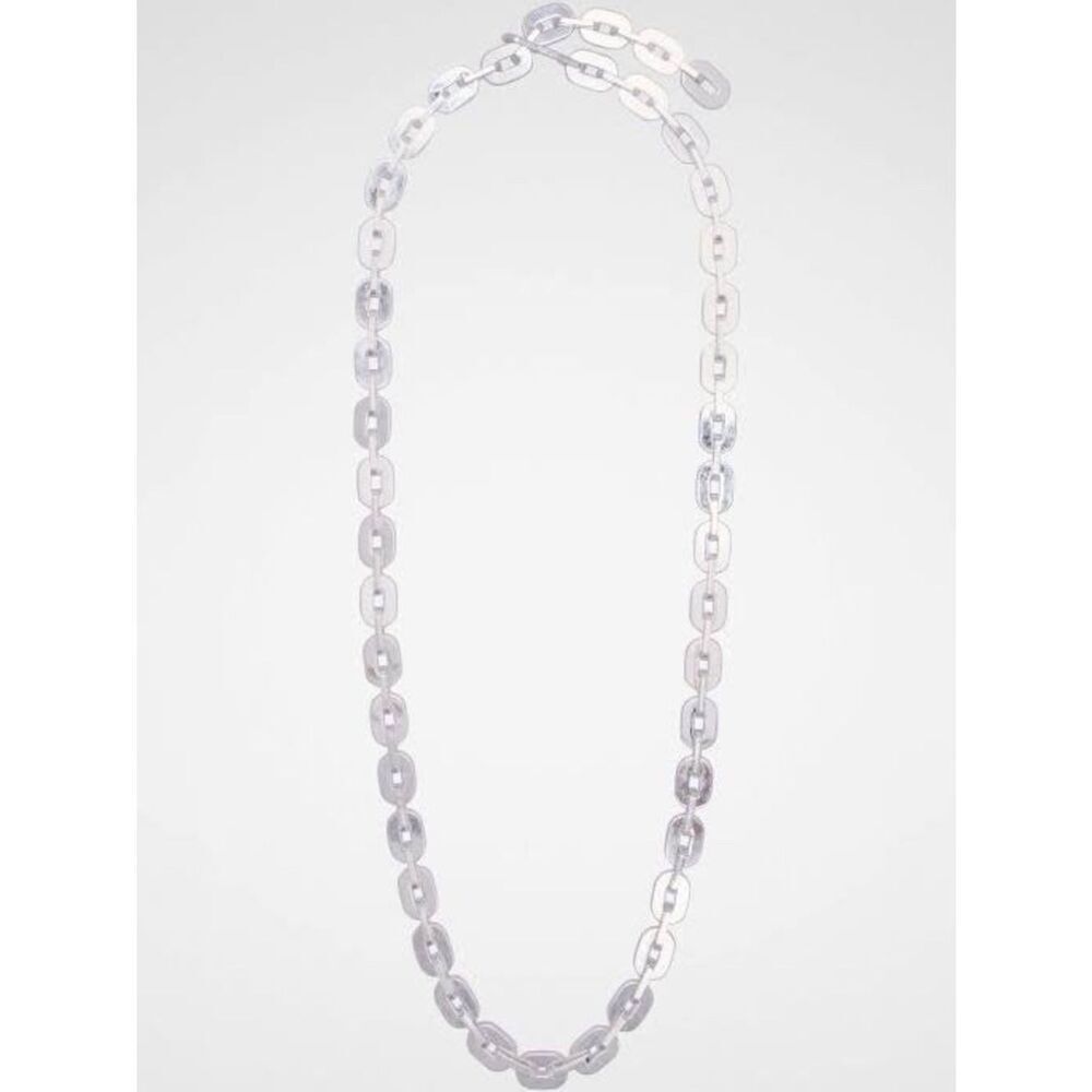Jil Sander Necklace - Silver Brass - One Size - Made in Italy NWT